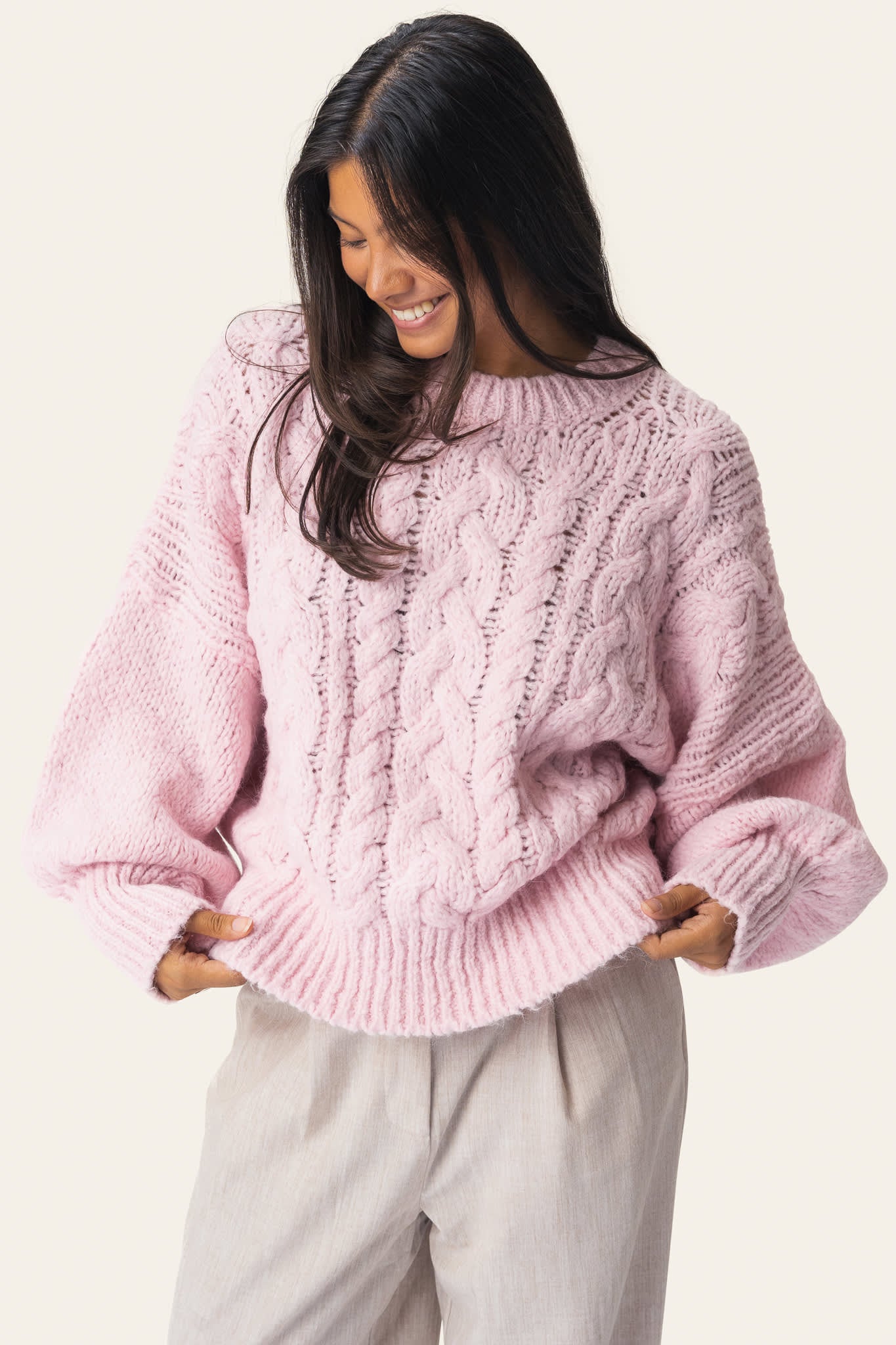 【KAMIYA】BORO Knit Sweater PINK NoraIC Sweater - Light Pink – en.byic.com