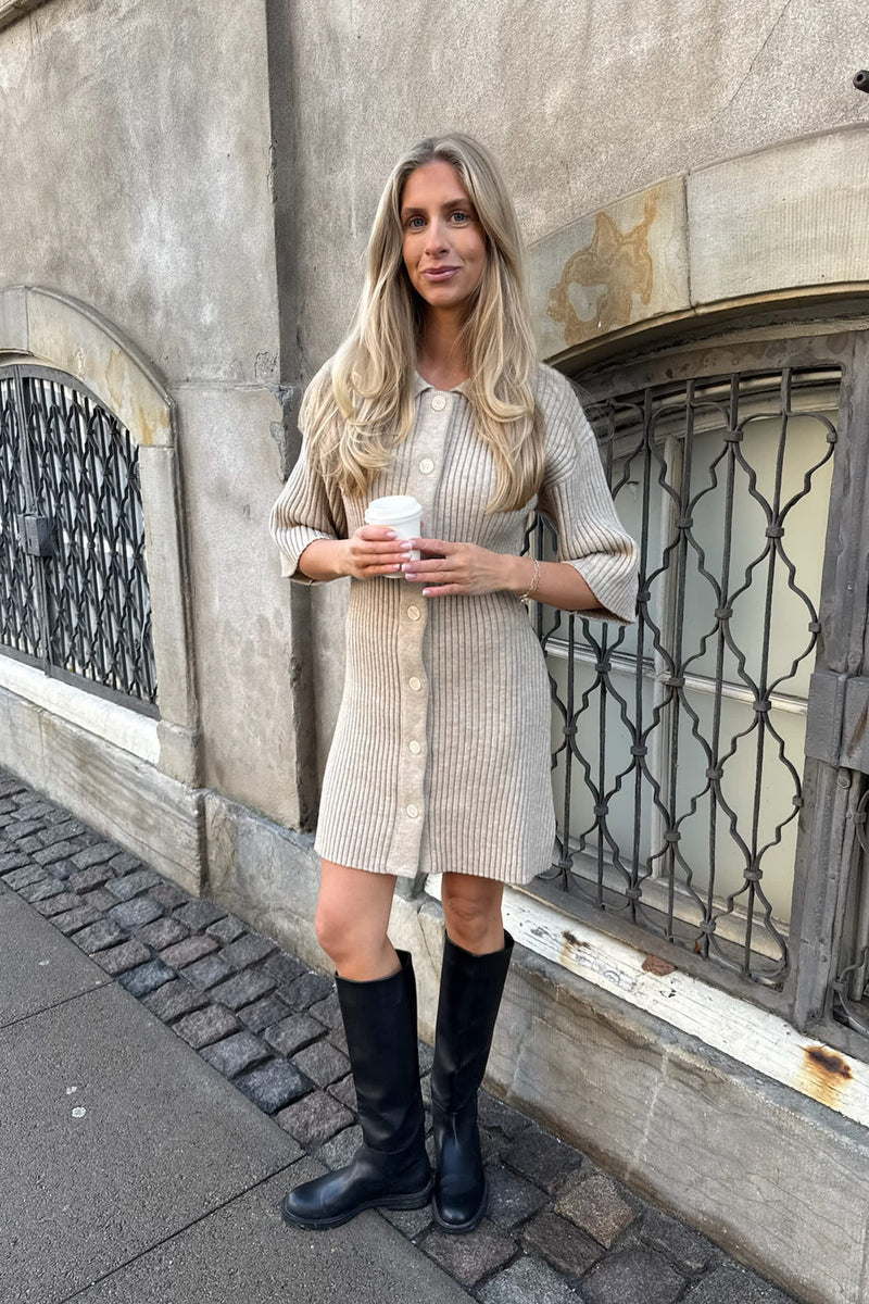 Oliwia Rib Dress Black