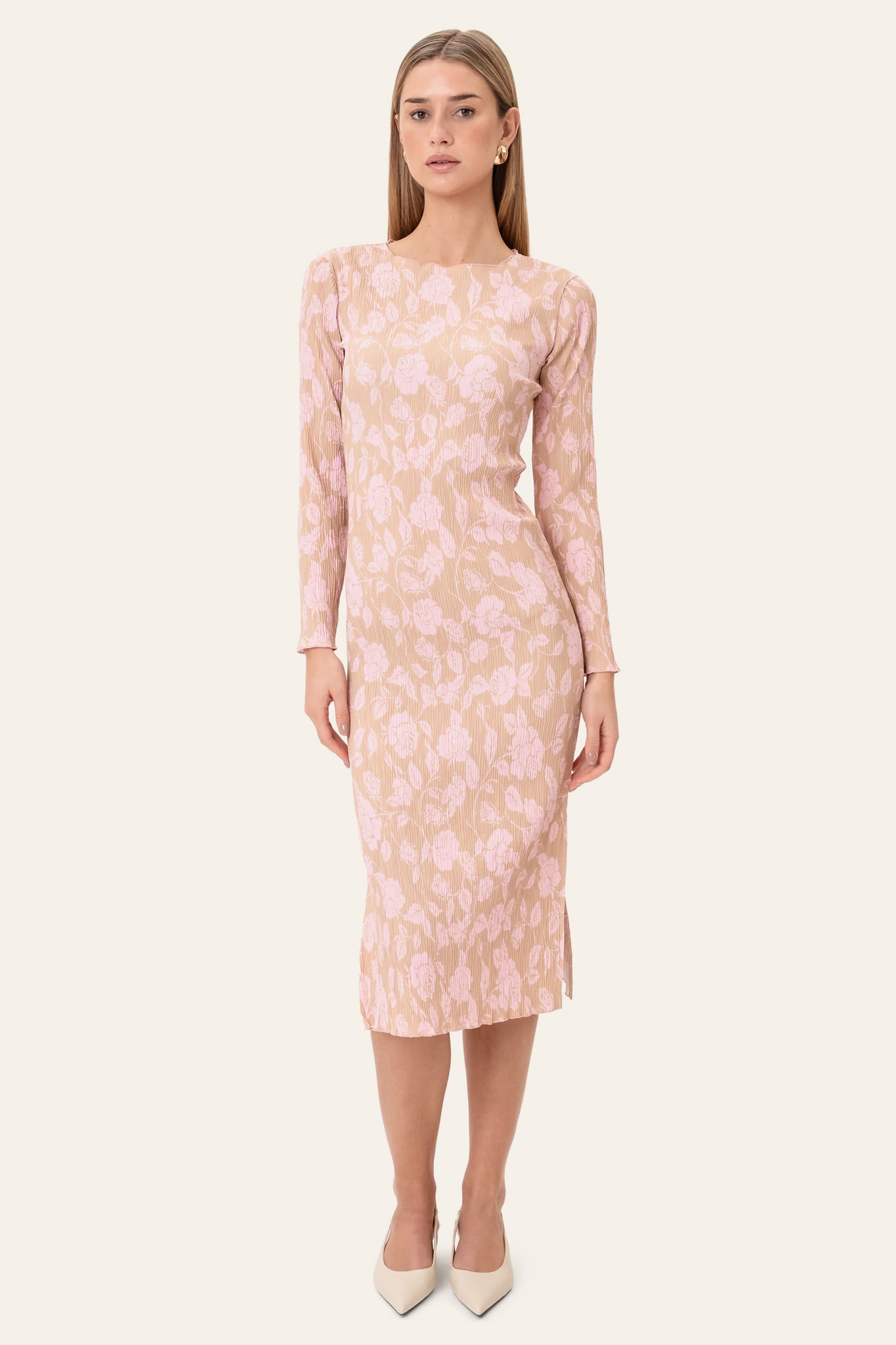 beige pink color dress Cheap Long Blush Pink Bridesmaid Dresses Convertible Maxi Dress ARD1913