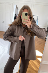 JXJamie LS Relaxed Poplin Shirt - Morel