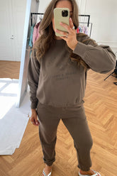 JXBianca HW Relaxed Vin Sweatpants - Morel