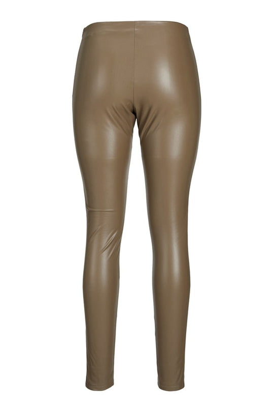 JXMegan Faux Leather Leggings - Morel