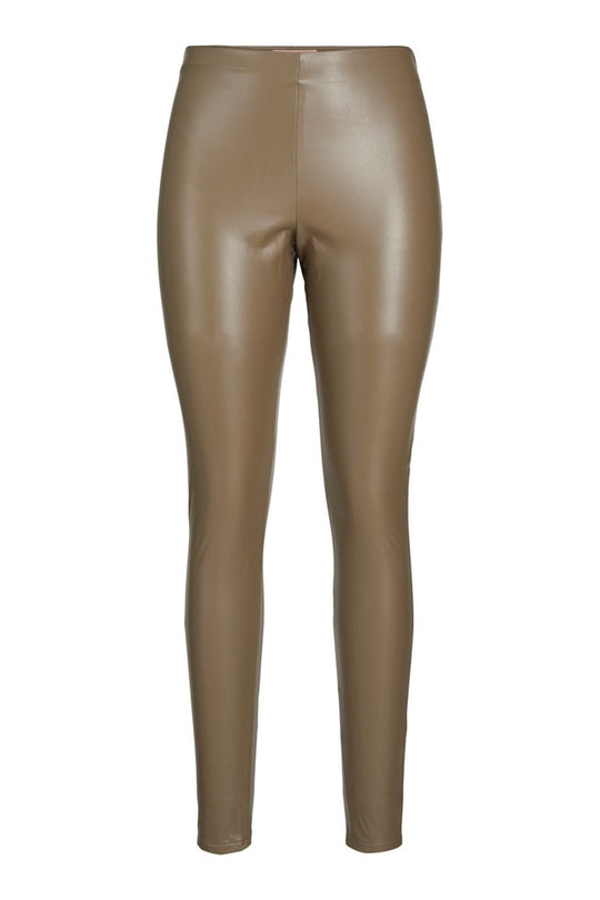 JXMegan Faux Leather Leggings - Morel