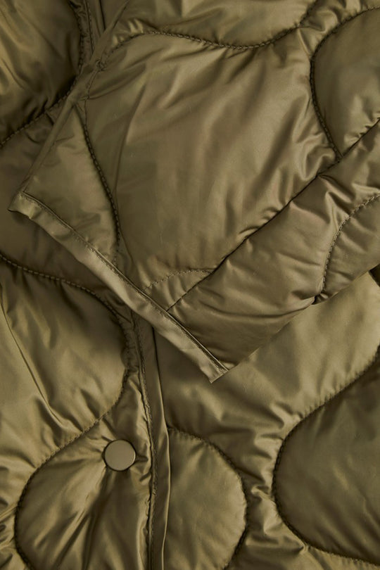 JXNova Shiny Quilted Jacket - Burnt Olive
