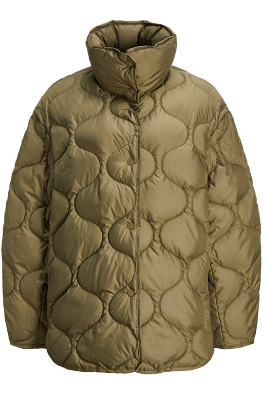JXNova Shiny Quilted Jacket - Burnt Olive