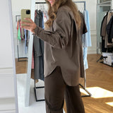 JXJamie LS Relaxed Poplin Shirt - Morel