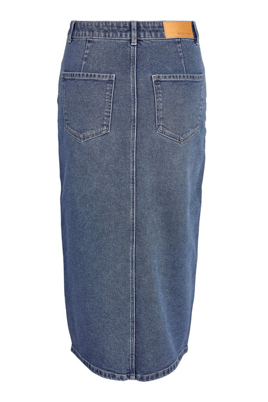 NMKath Slit Midi Shirt - Medium Blue Denim