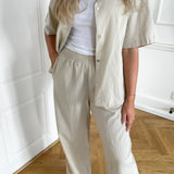 JXKira Relaxed Linen Pants - Fog