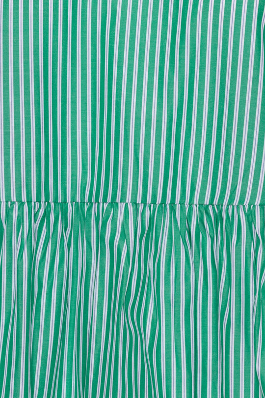 LulaIC Top - Green White Stripes