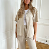 JXKira Relaxed Linen Pants - Fog