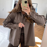 JXJamie LS Relaxed Poplin Shirt - Morel