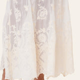 EllinorIC Lace Maxi Skirt - Vintage White