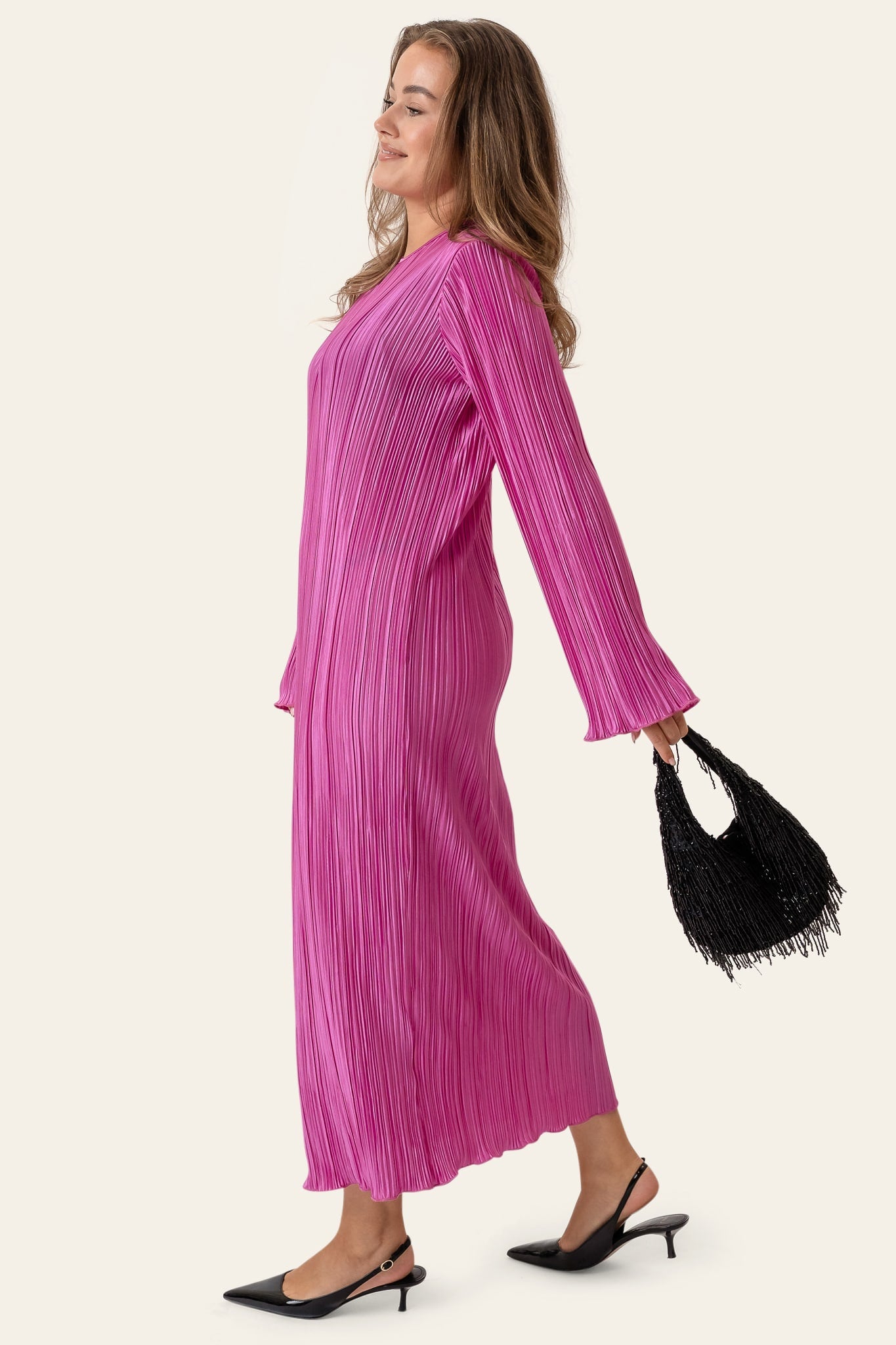 KellyIC Long Plissé Dress