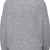 ONLBaker LS Zip Pullover Knit - Light Grey Melange