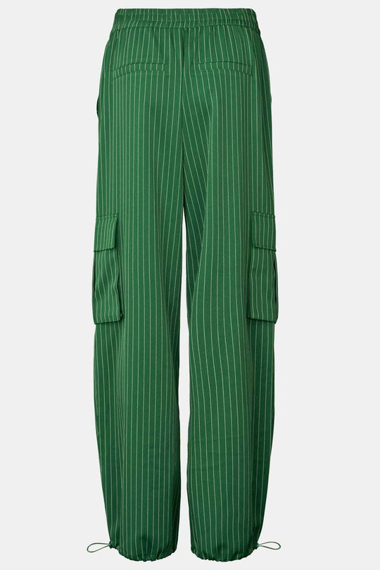 LivaIC Cargo Pants - Dark Green Pinstripe