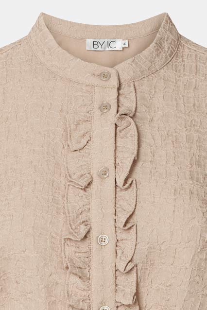 ElieaIC Ruffle Dress - Beige