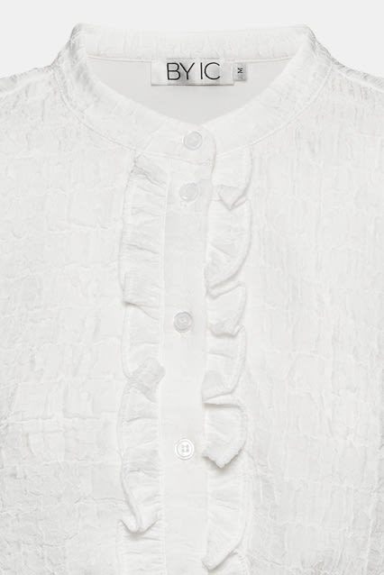 ElieaIC Ruffle Dress - White