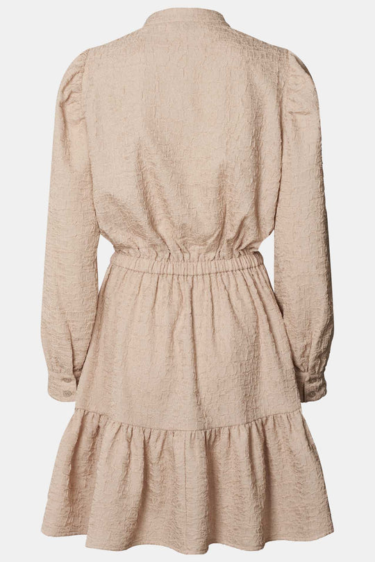 ElieaIC Ruffle Dress - Beige