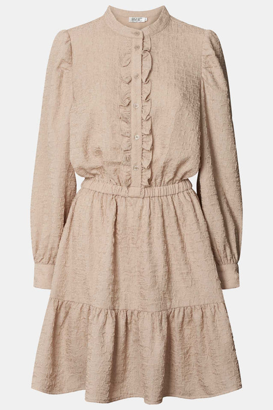 ElieaIC Ruffle Dress - Beige