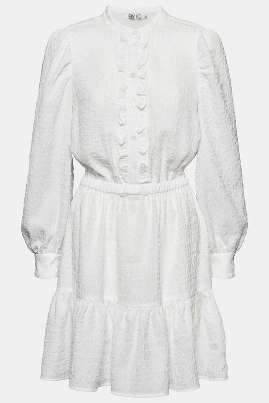 ElieaIC Ruffle Dress - White
