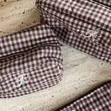 EmilieIC Mini Cosmetic Bag - Brown Checks