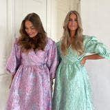 Noella Aya Jacquard Dress - Lilac Jacquard