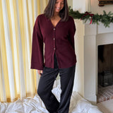 KarmaIC Fitted Cardigan - Bordeaux