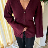 KarmaIC Fitted Cardigan - Bordeaux