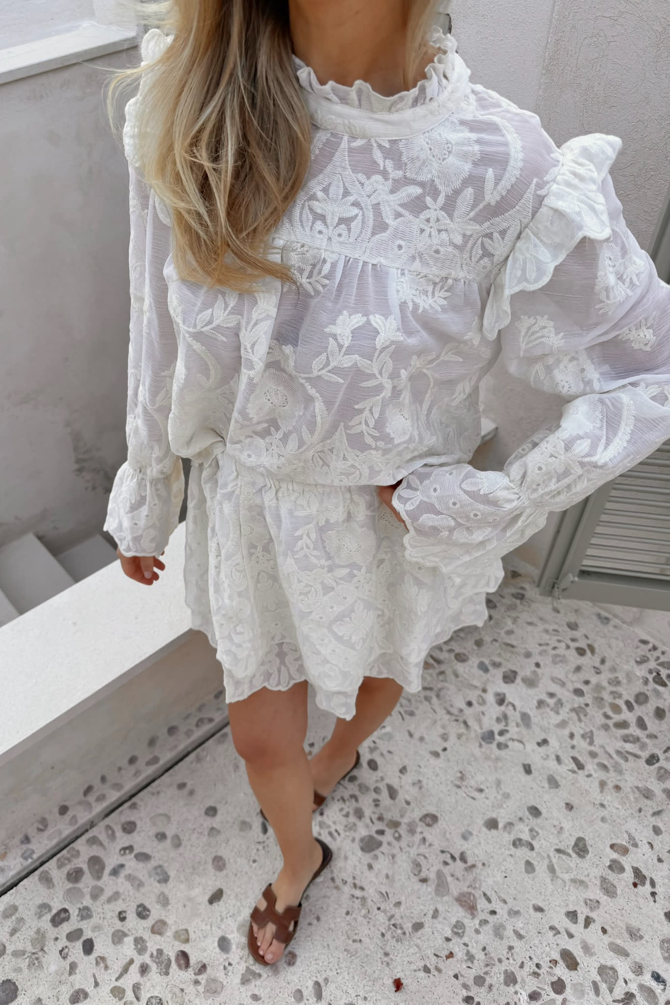 EllinorIC Lace Shirt - Vintage White – en.byic.com