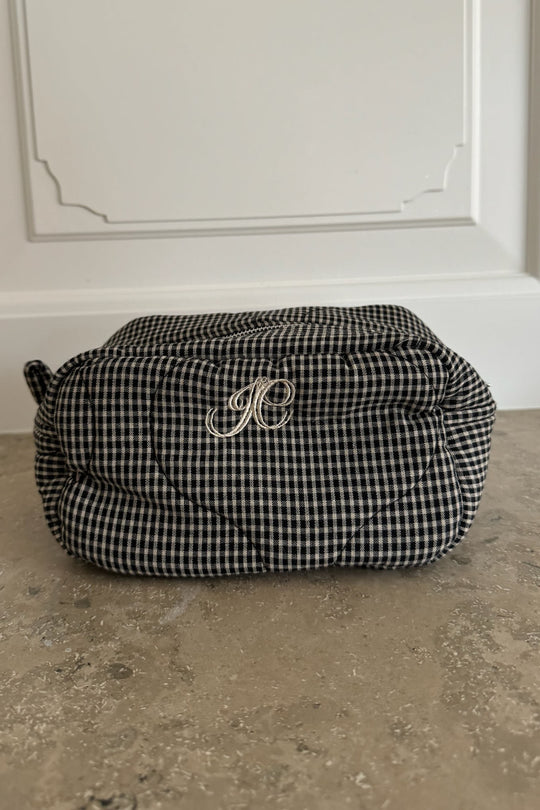 EmilieIC Mini Cosmetic Bag - Black Checks