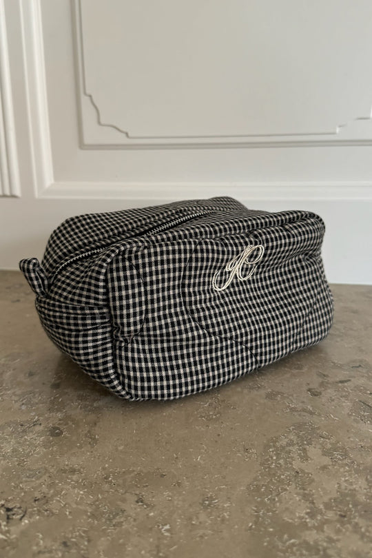 EmilieIC Mini Cosmetic Bag - Black Checks