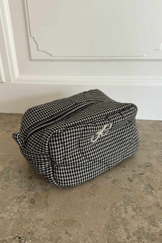 EmilieIC Mini Cosmetic Bag - Black Checks