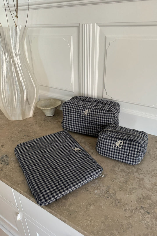 EmilieIC Cosmetic Bag - Navy Checks