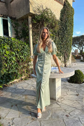 AgneteIC Long Dress - Light Green