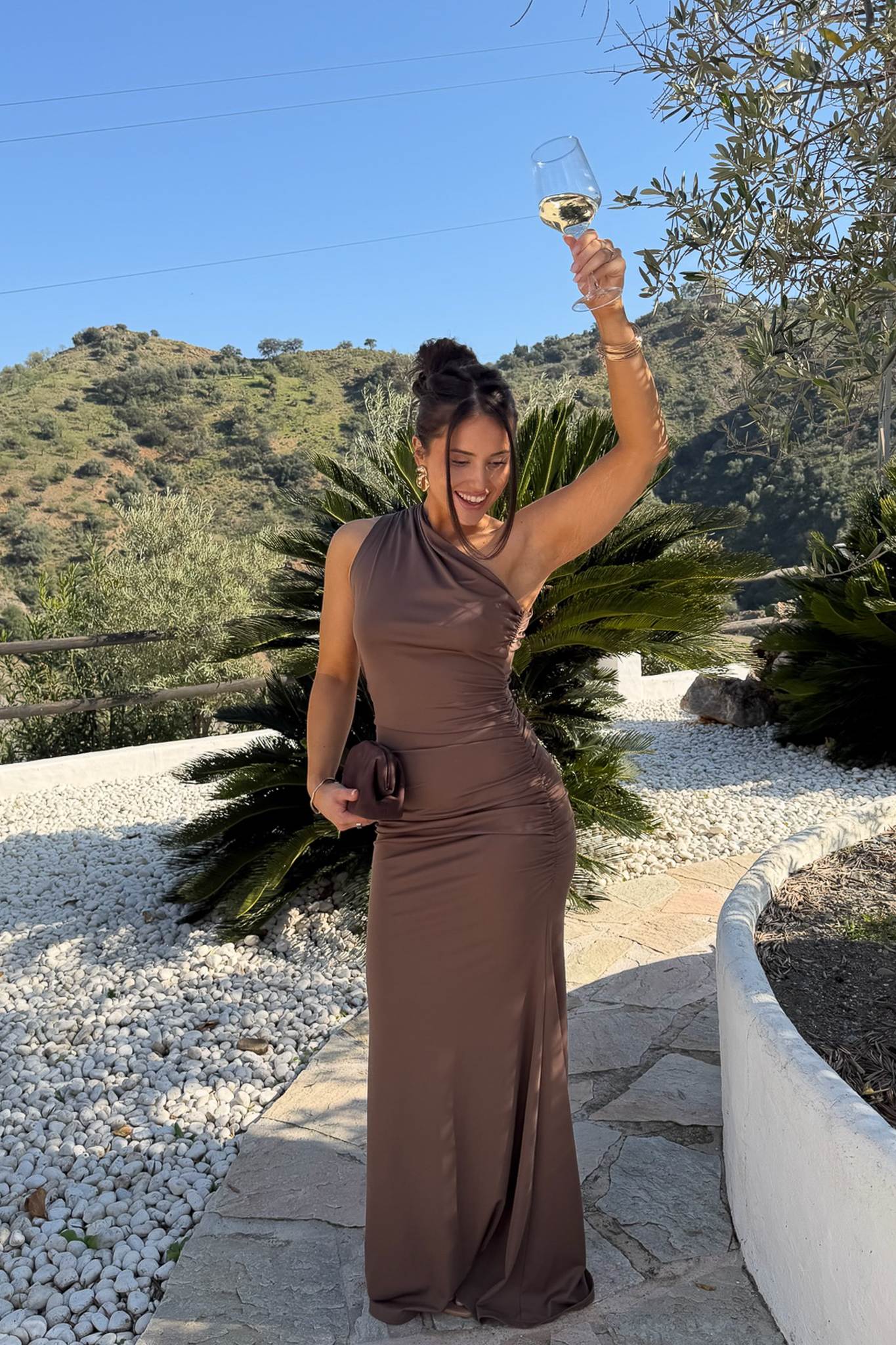 maxi dark brown dress Dark Brown Sleeveless Striped Maternity Maxi Dress – PinkBlush