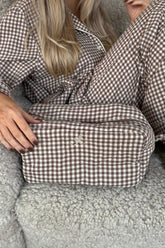 EmilieIC Cosmetic Bag - Beige Checks