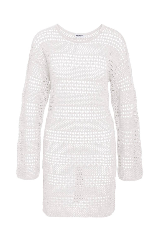 NMLaika LS Oneck Knit Dress - Eggnog