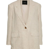 VMVera LS Linen Blazer - Oatmeal Nature Tone