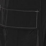 LivaIC Cargo Pants - Black With White Stitching