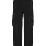 LivaIC Cargo Pants - Black With White Stitching