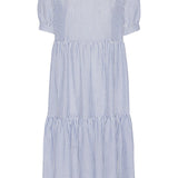 VilmaIC Long Dress - Blue White Stripes