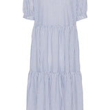 VilmaIC Long Dress - Blue White Stripes