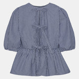 LulaIC Top - Blue Woven Stripe