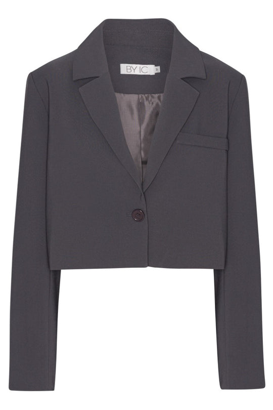 SelmaIC Cropped Blazer - Grey