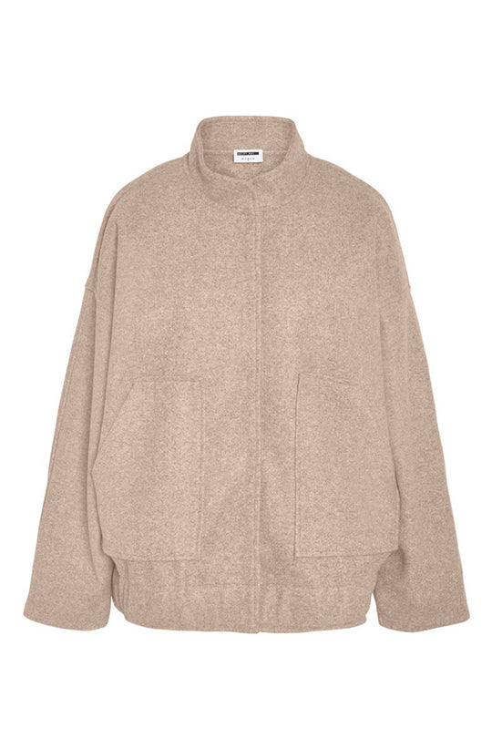 NMHalston LS Bomber Jacket - Safari Melange