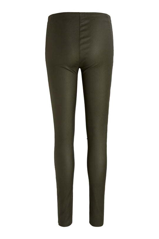 OBJBelle MW Coated Leggings - Forest Night