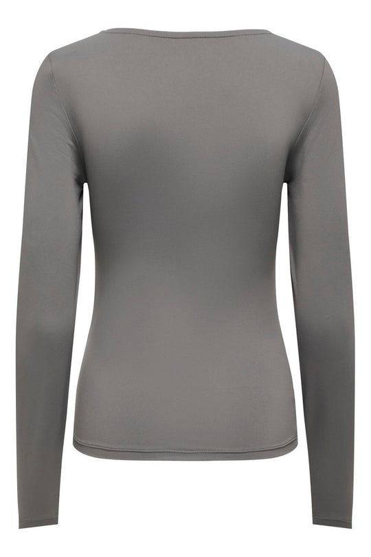 ONLEa LS Deep Neck Top - Thunderstorm