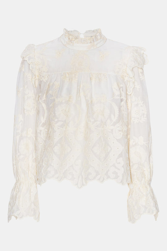 EllinorIC Lace Shirt - Vintage White