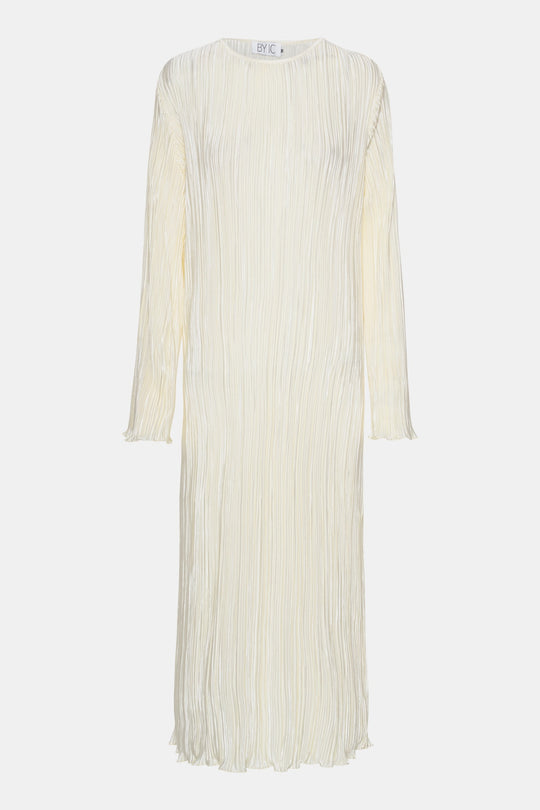 KellyIC Long Plissé Dress (Preorder del. week 42) - Off White