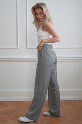 JXMary Melange Regular HW Pants - Dark Grey Melange